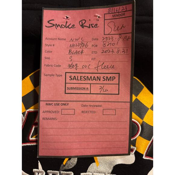 Smoke Rising NWT small crop hoodie - Picture 6 of 7